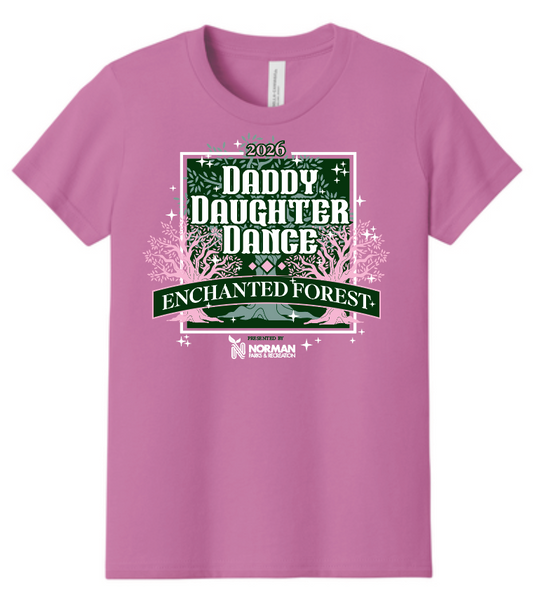 Daddy Daughter Dance "Enchanted Forest" Design S/S T-shirt (pink)