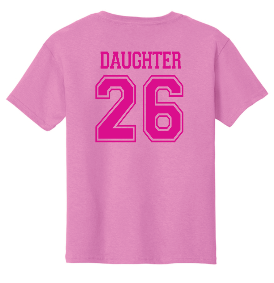 Daddy Daughter Dance "Daughter 2026" Design S/S T-shirt (pink)