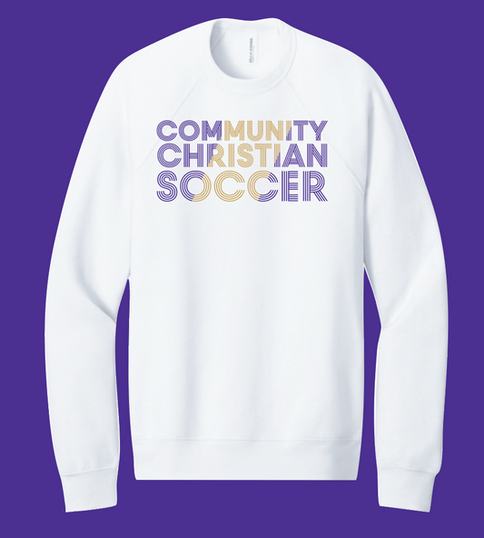 CCS Soccer "Tri-Line" Design BellaCanvas Crewneck Sweatshirt