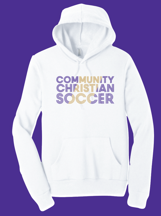 CCS Soccer "Tri-Line" Design BellaCanvas Hooded Sweatshirt