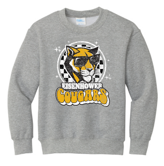 Eisenhower "Cougar" Design Crewneck Sweatshirt (heather)