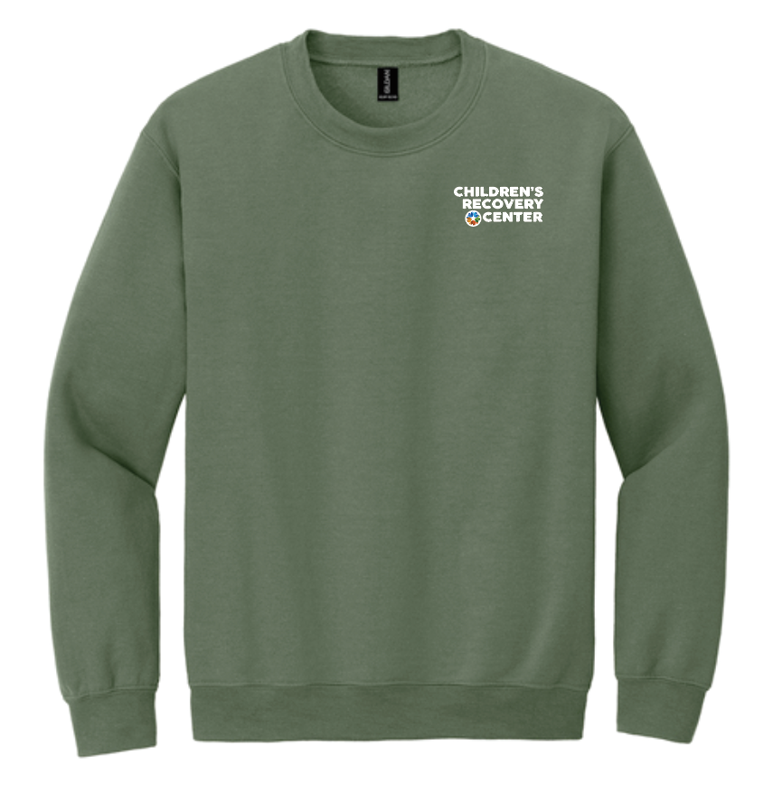 ODMH Children's Recovery Center "Left Chest Logo" Crewneck Sweatshirt (military green)