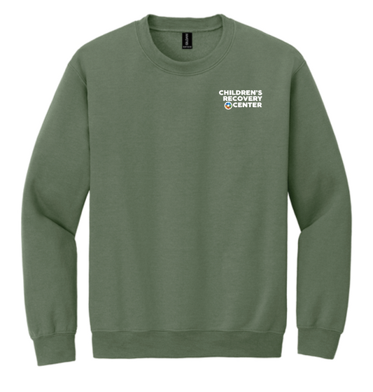 ODMH Children's Recovery Center "Left Chest Logo" Crewneck Sweatshirt (military green)