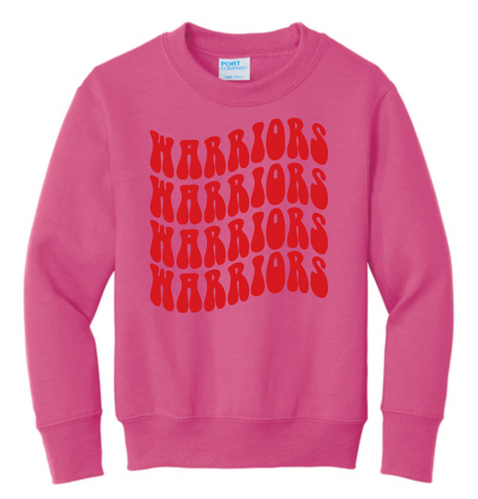 Washington (OK) "Warrior Wave" Port & Co Crewneck Sweatshirt