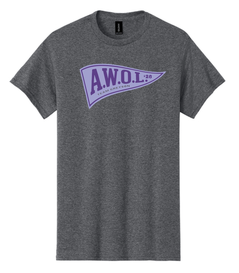Washington AWOL "Pennant" Design S/S T-shirt (dark heather)
