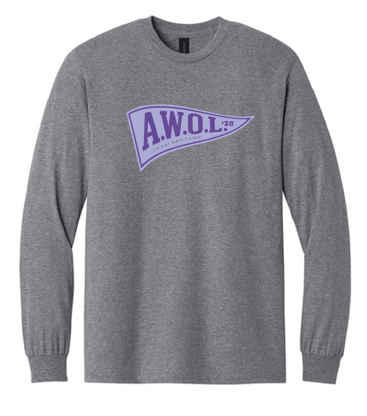 Washington AWOL "Pennant" Design L/S T-shirt (dark heather)