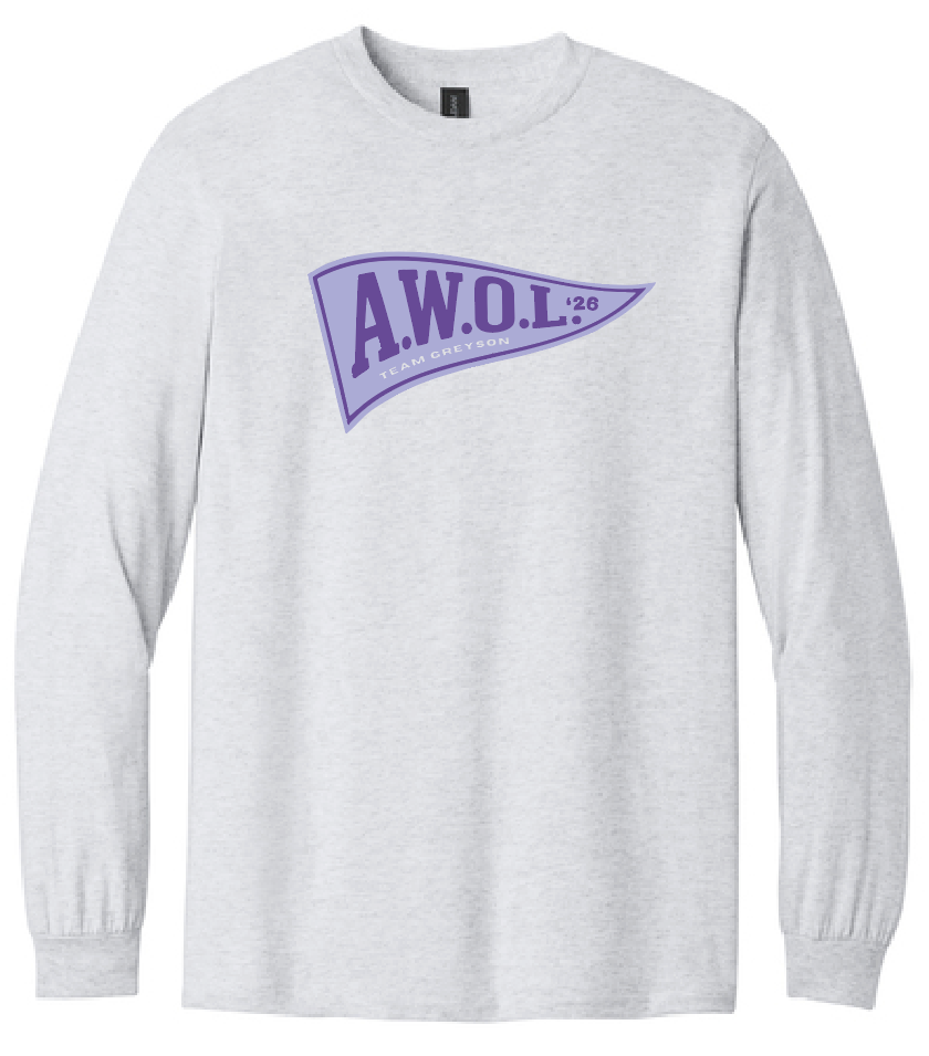 Washington AWOL "Pennant" Design L/S T-shirt (ash)