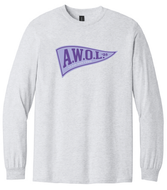 Washington AWOL "Pennant" Design L/S T-shirt (ash)