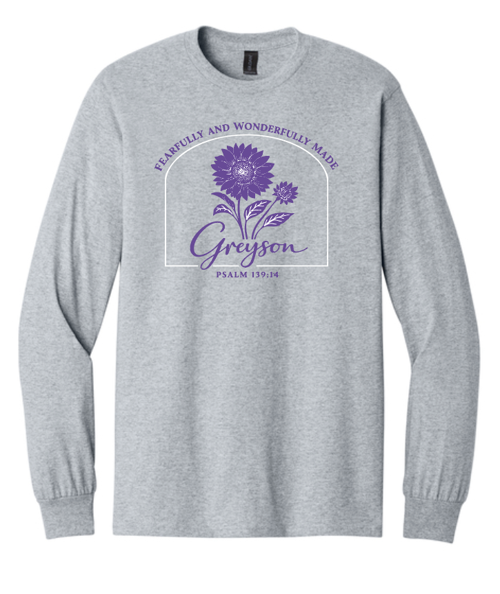 Washington AWOL "Flower" Design L/S T-shirt (heather)
