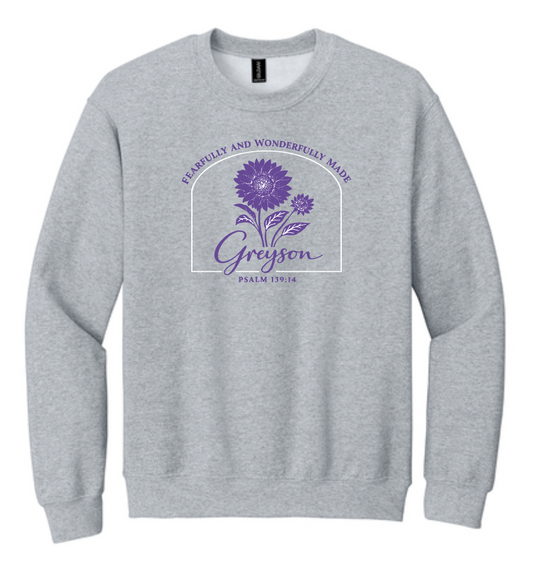 Washington AWOL "Flower" Design Crewneck Sweatshirt (heather)