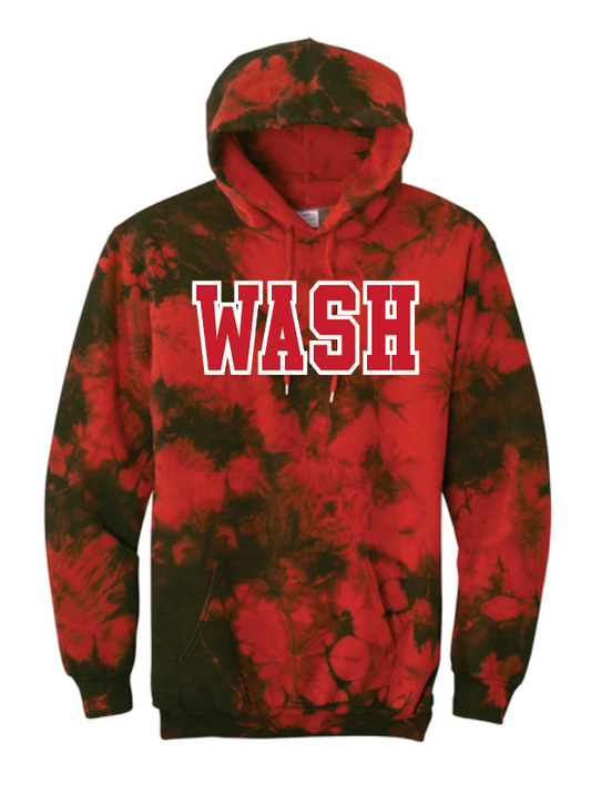 Washington (OK) "Tie Dye" Port Crystal TieDye Hoodie (red)