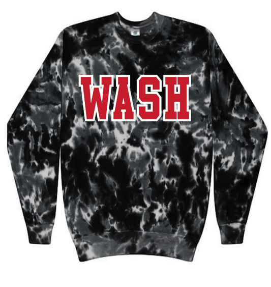 Washington (OK) "Tie Dye" Colortone TieDye Crewneck (black)