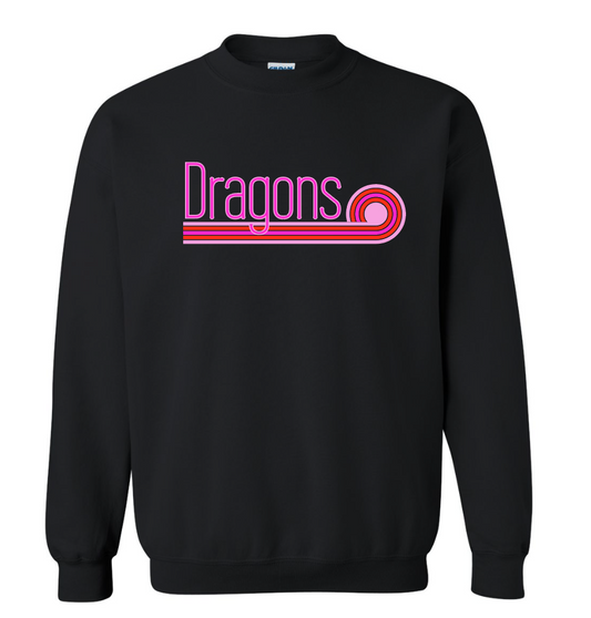Purcell PTO "Neon Stripe" Design Crewneck Sweatshirt (black)