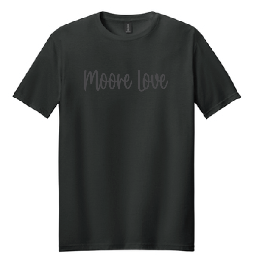 Moore West Moore Love "Tonal" Design S/S T-shirt (black)