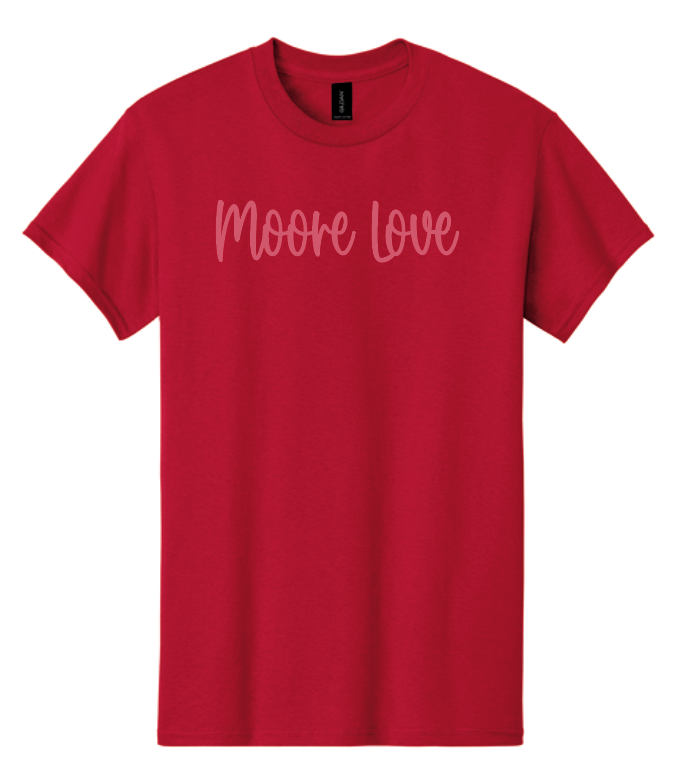 Moore West Moore Love "Tonal" Design S/S T-shirt (red)