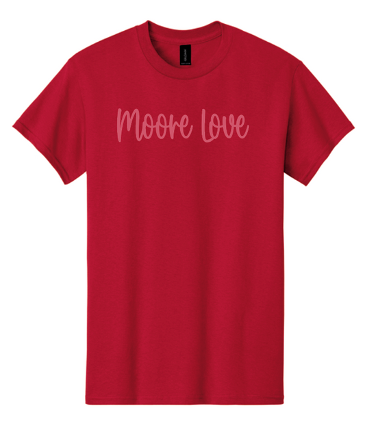 Moore West Moore Love "Tonal" Design S/S T-shirt (red)