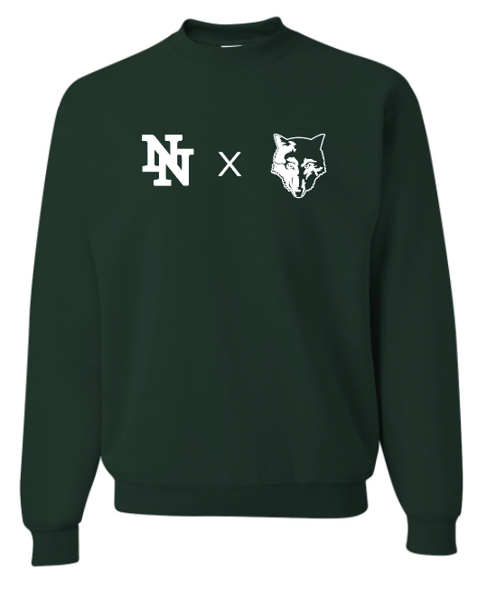 NN Girls Soccer "Simple X" Design Crewneck Sweatshirt