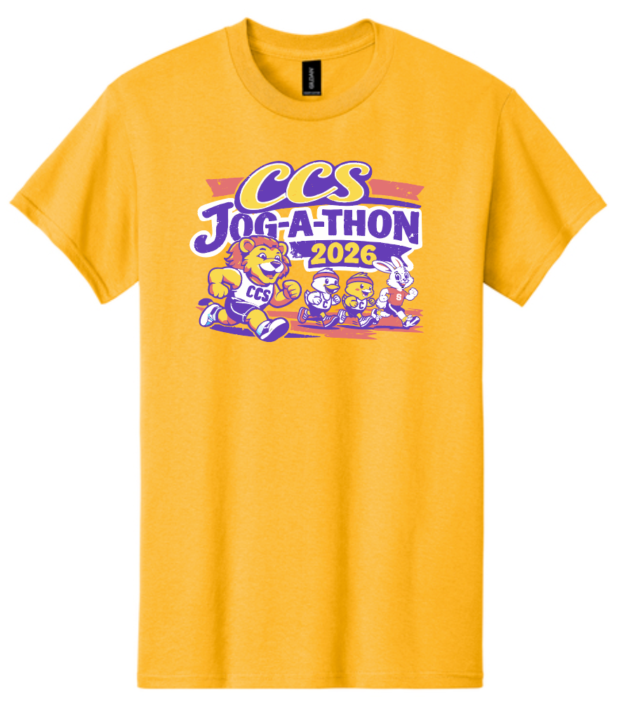 CCS PTSF Jog-a-thon "Lion" Design S/S T-shirt (gold)