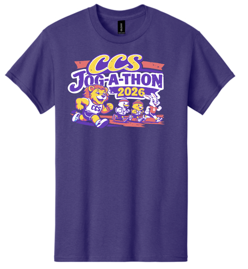 CCS PTSF Jog-a-thon "Lion" Design S/S T-shirt (purple)