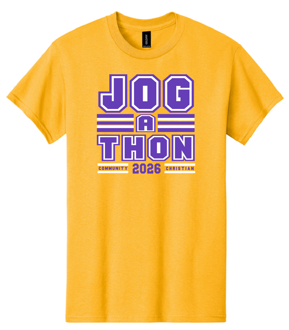 CCS PTSF Jog-a-thon "Block" Design S/S T-shirt (gold)