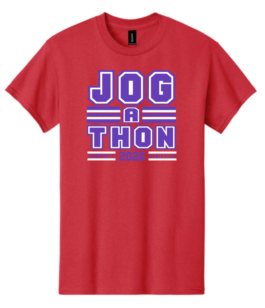 CCS PTSF Jog-a-thon "Block" Design S/S T-shirt (red)