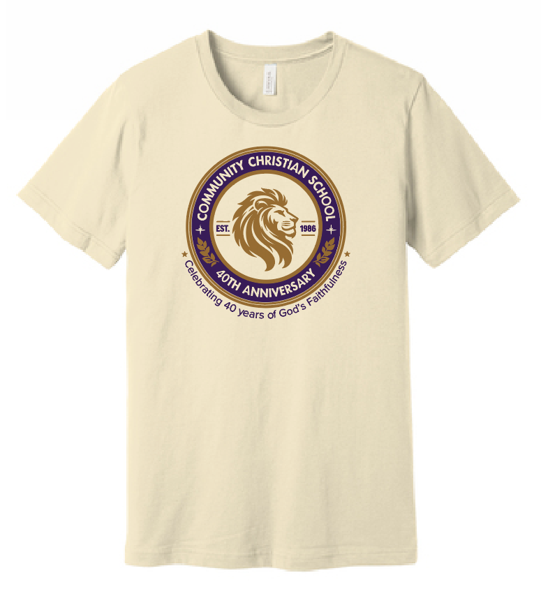 CCS PTSF "40 Years Lion" Design S/S T-shirt (natural)