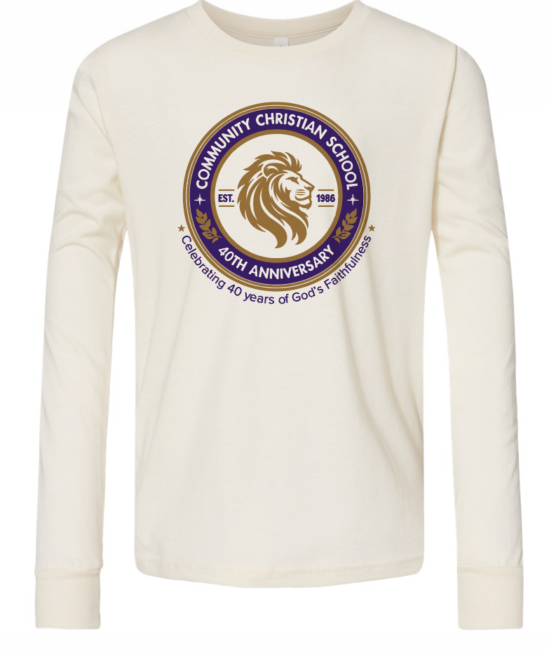 CCS PTSF "40 Years Lion" Design L/S T-shirt (natural)