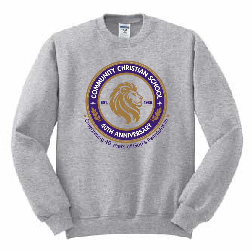 CCS PTSF "40 Years Lion" Design Crewneck Sweatshirt (heather)