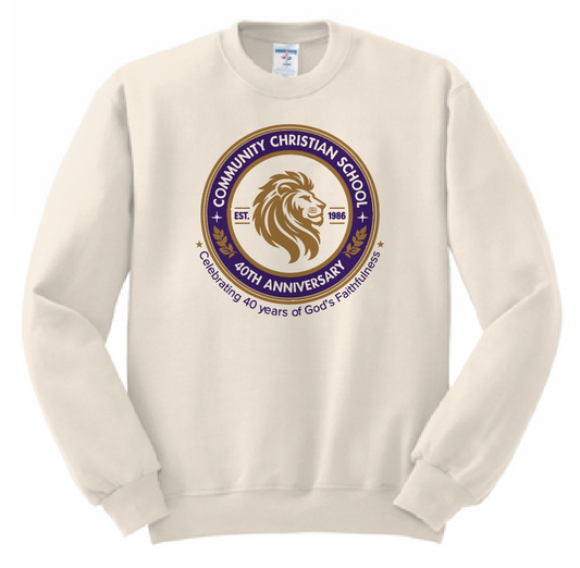 CCS PTSF "40 Years Lion" Design Crewneck Sweatshirt (natural)