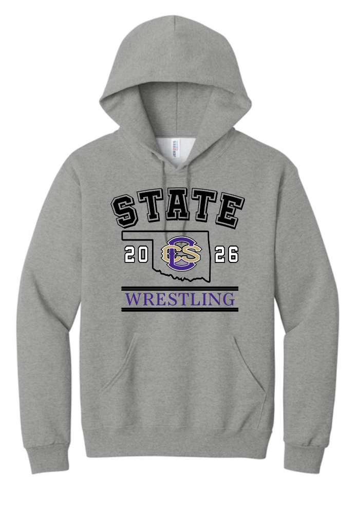 CCS Wrestling "State" Design Hooded Sweatshirt