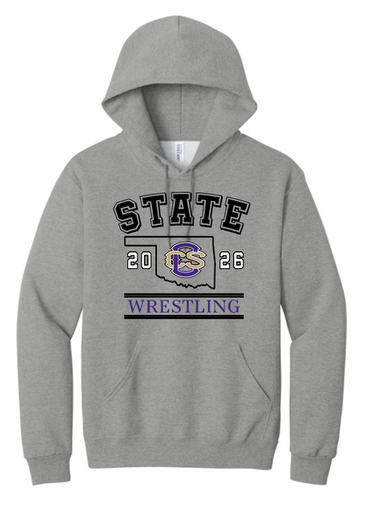 CCS Wrestling "State" Design Hooded Sweatshirt