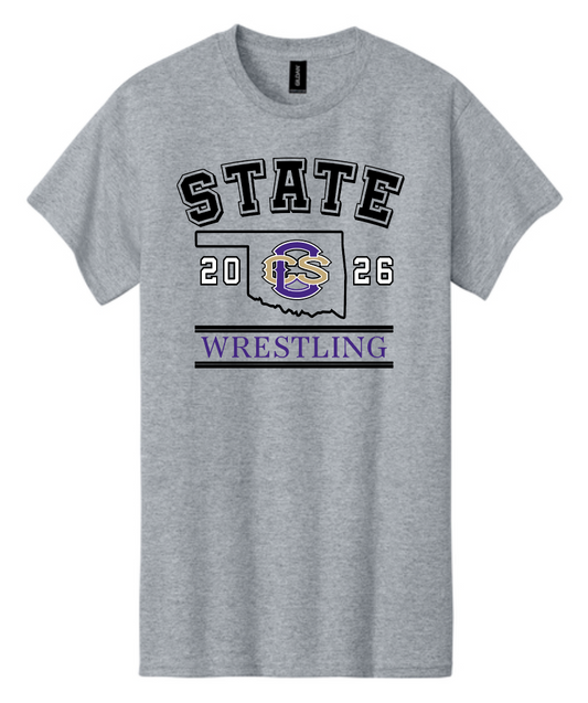 CCS Wrestling "State" Design S/S T-shirt