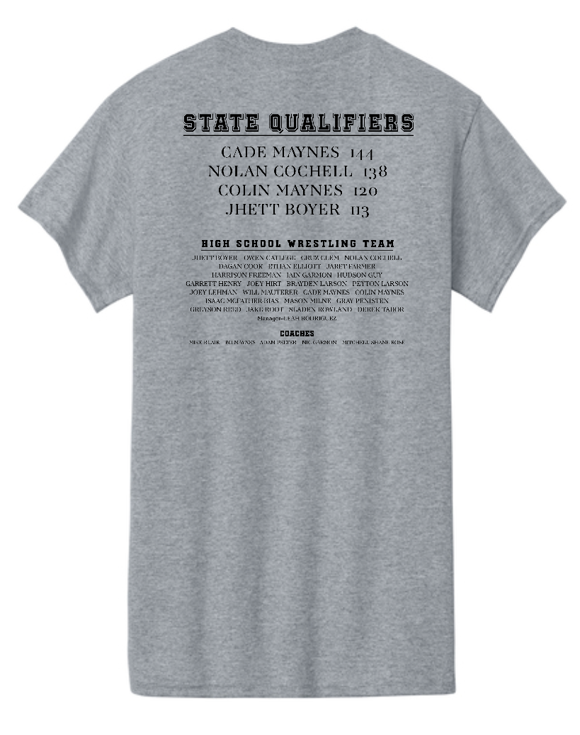 CCS Wrestling "State" Design S/S T-shirt