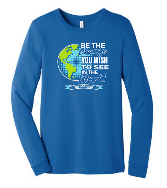 DBP "Be the Change" Design BellaCanvas L/S T-shirt (royal)