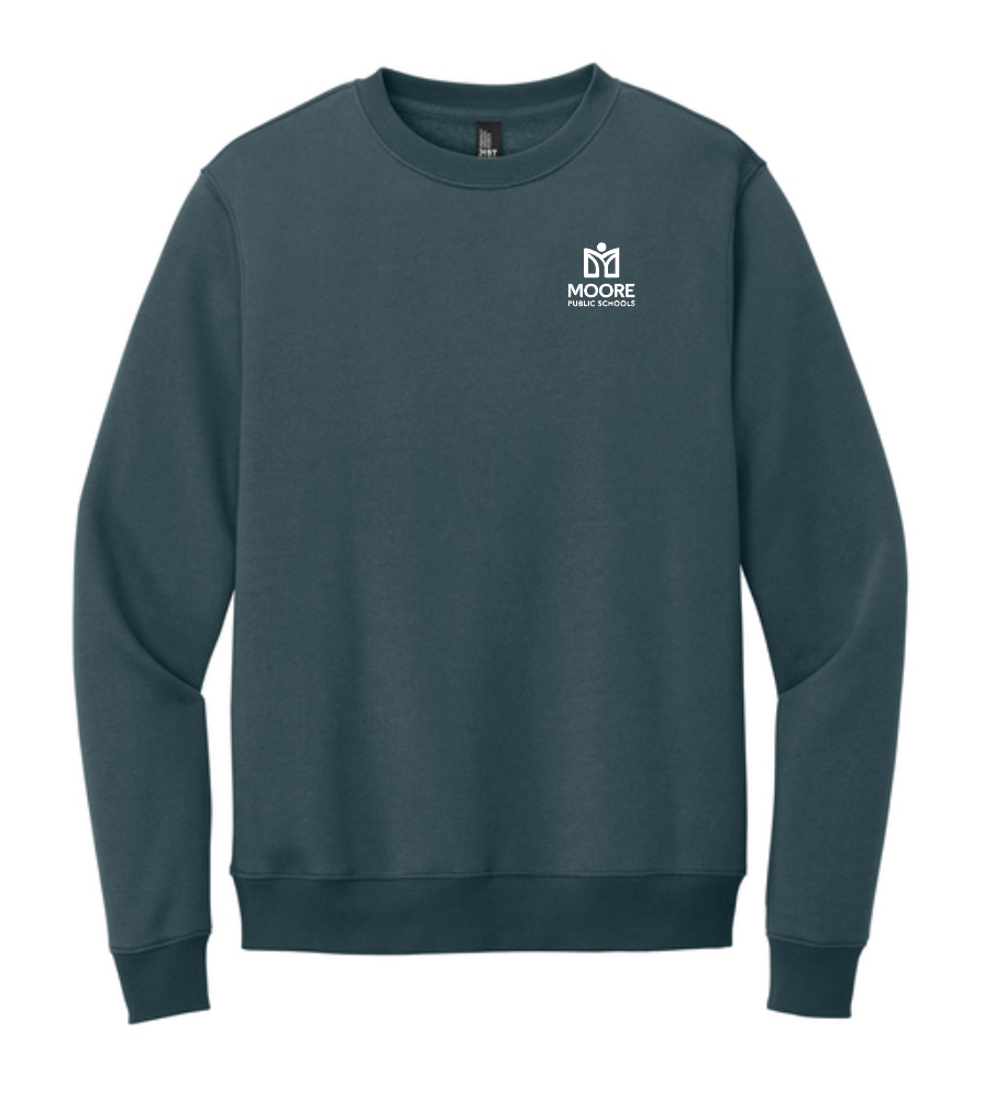Moore Public Schools "Logo" District Unisex Crewneck Sweatshirt (steel blue)