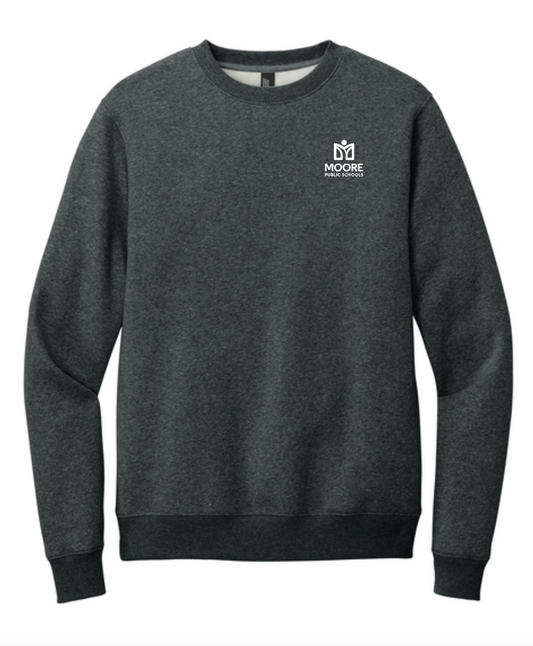 Moore Public Schools "Logo" District Unisex Crewneck Sweatshirt (htr char)
