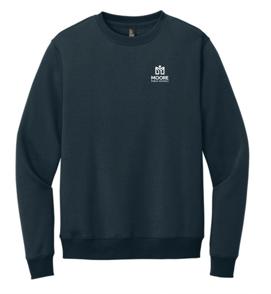 Moore Public Schools "Logo" District Unisex Crewneck Sweatshirt (navy)