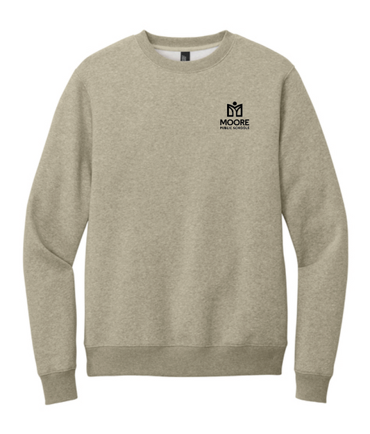 Moore Public Schools "Logo" District Unisex Crewneck Sweatshirt (tan)