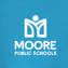 Moore Public Schools "Logo" Port & Co Unisex Full Zip Sweatshirt (neon blue)