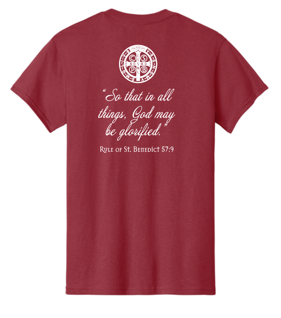 St. Gregory's Abbey S/S T-shirt (cardinal)