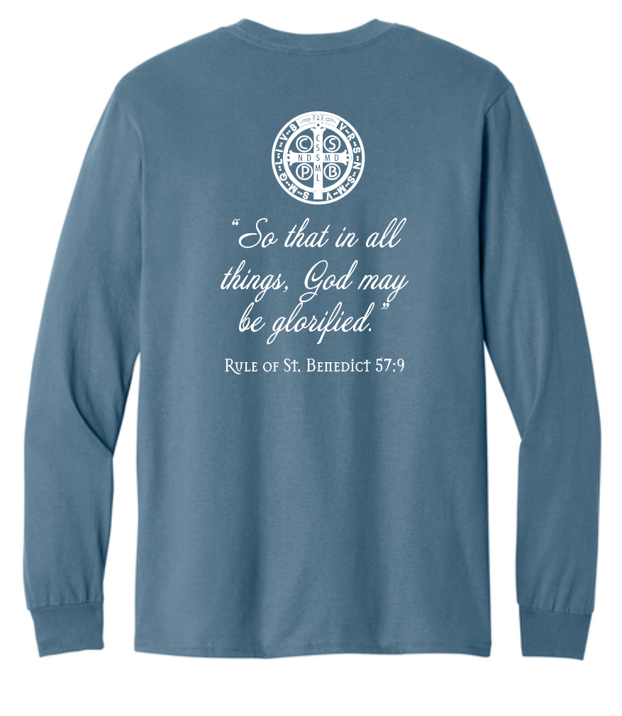 St. Gregory's Abbey L/S T-shirt (indigo)