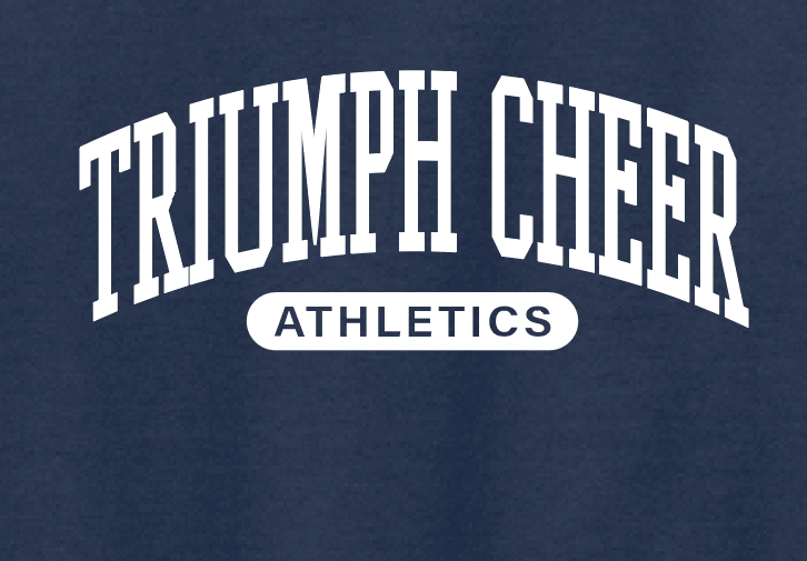 Triumph Cheer "Athletic Arch" Design S/S T-shirt (navy)