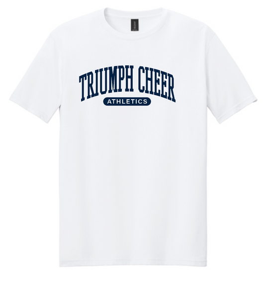 Triumph Cheer "Athletic Arch" Design S/S T-shirt (white)