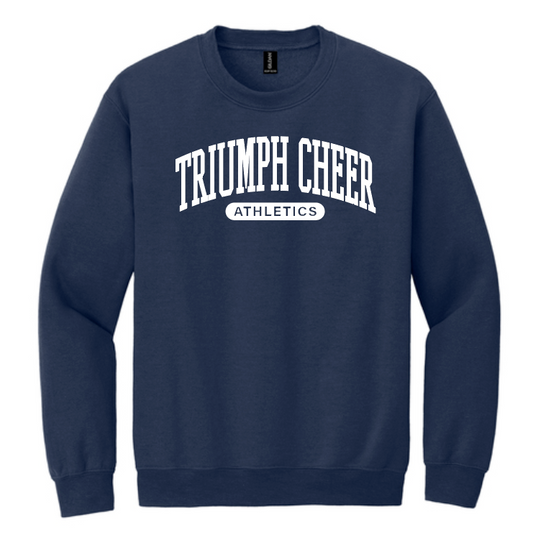 Triumph Cheer "Athletic Arch" Design Crewneck Sweatshirt (navy)