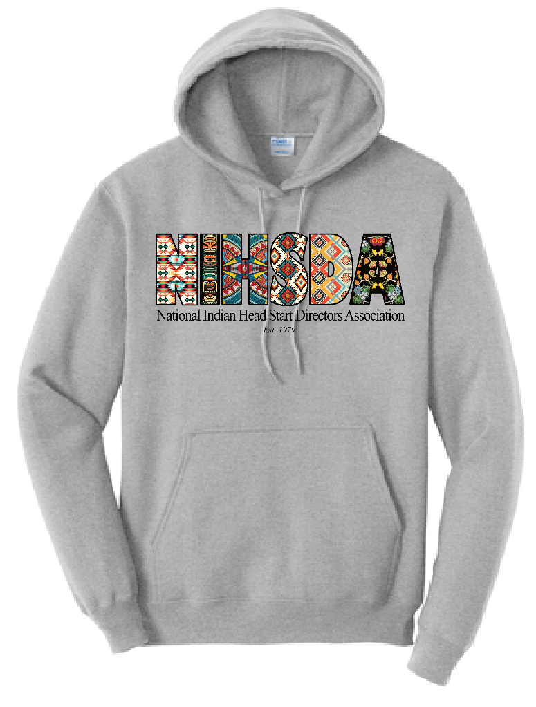 NIHSDA "Beaded Letters" Design Hooded Sweatshirt (heather)