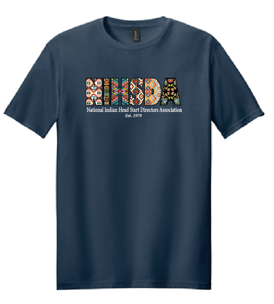 NIHSDA "Beaded Letters" Design S/S T-shirt (navy)
