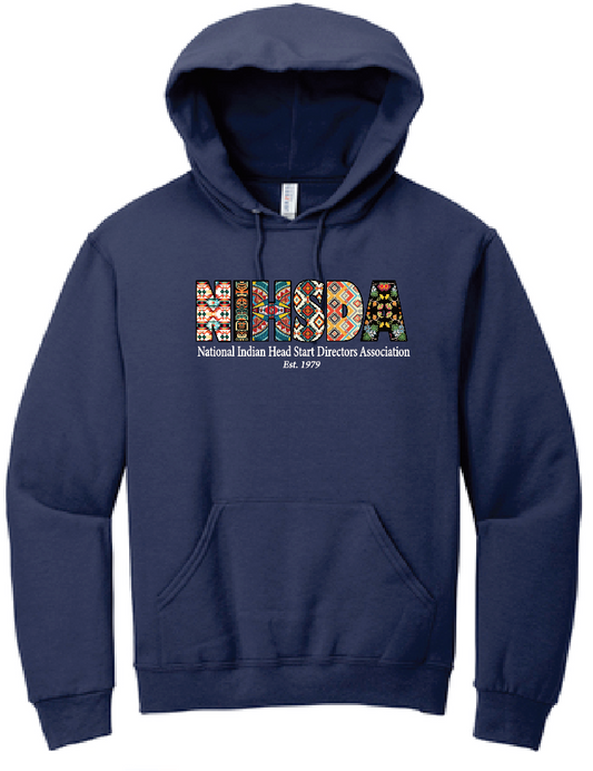NIHSDA "Beaded Letters" Design Hooded Sweatshirt (navy)