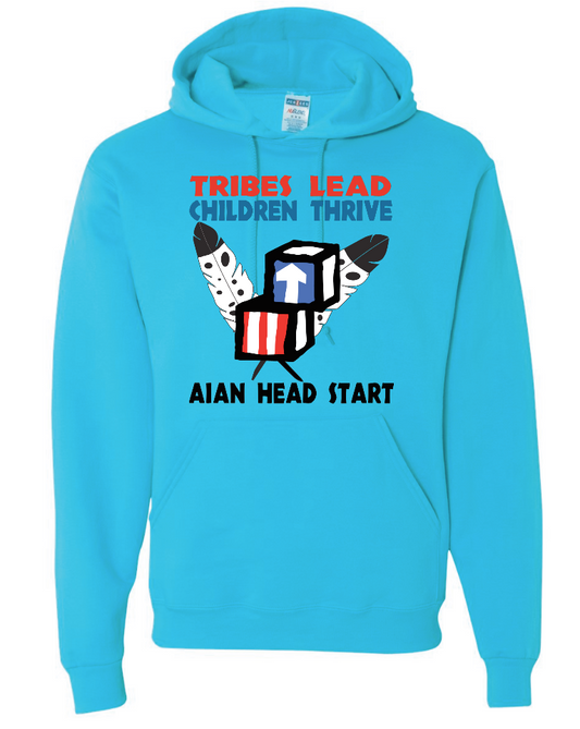 NIHSDA "Tribes Lead" Design Hooded Sweatshirt (sapphire)