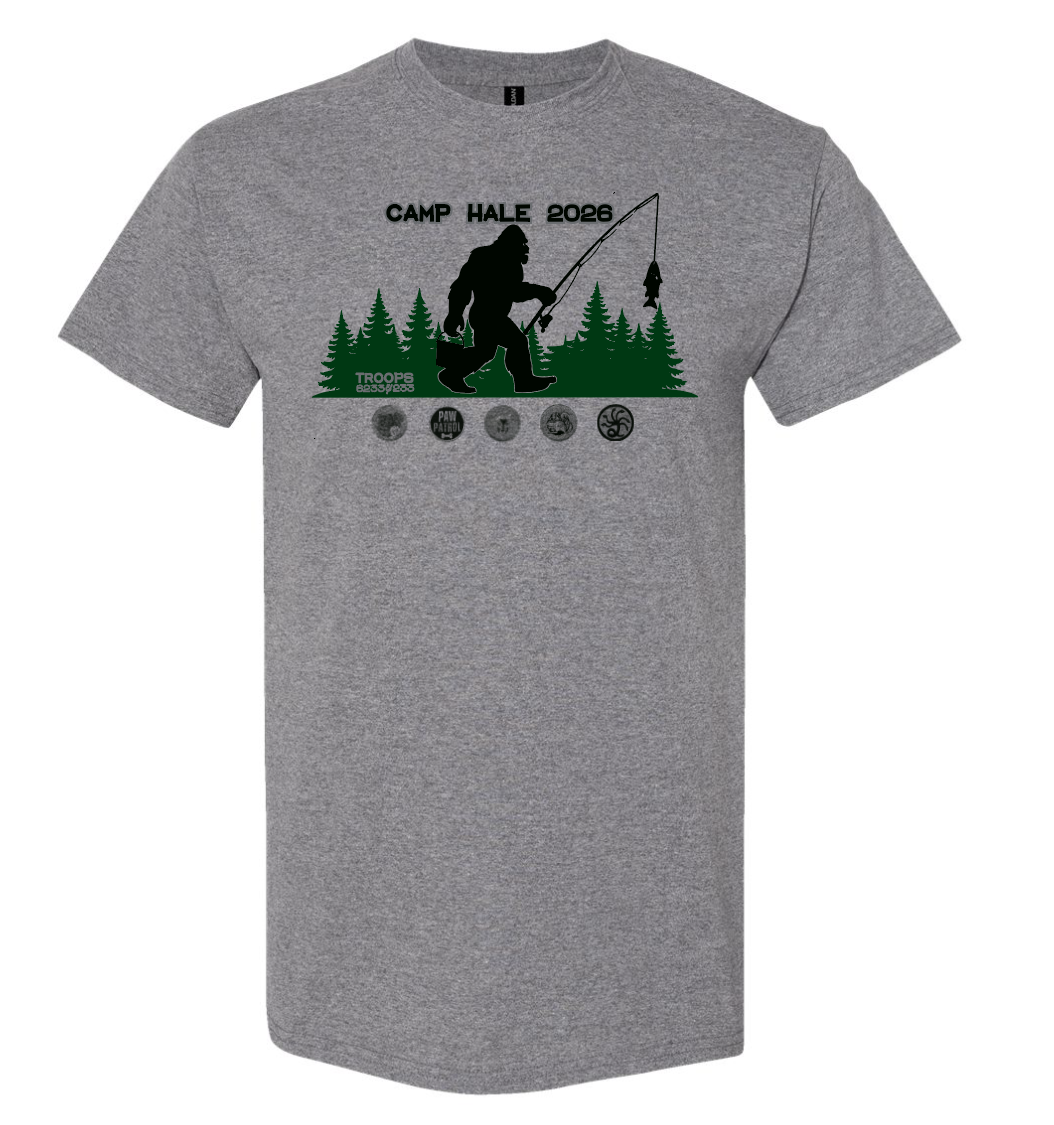 Troop 6233 & 233 "Camp Hale" Design S/S T-shirt (heather)
