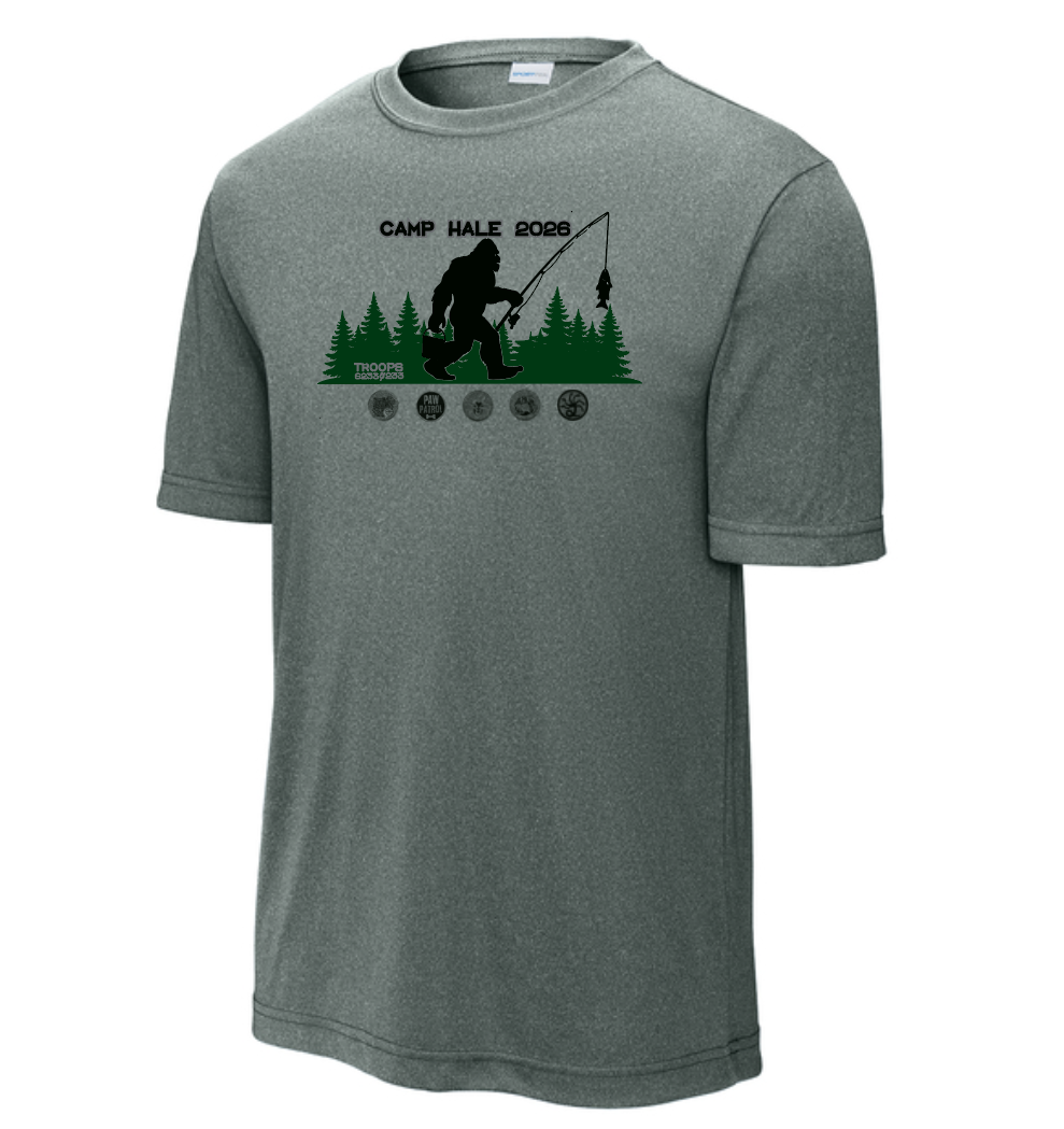 Troop 6233 & 233 "Camp Hale" Design S/S Dri-Fit T-shirt (heather)
